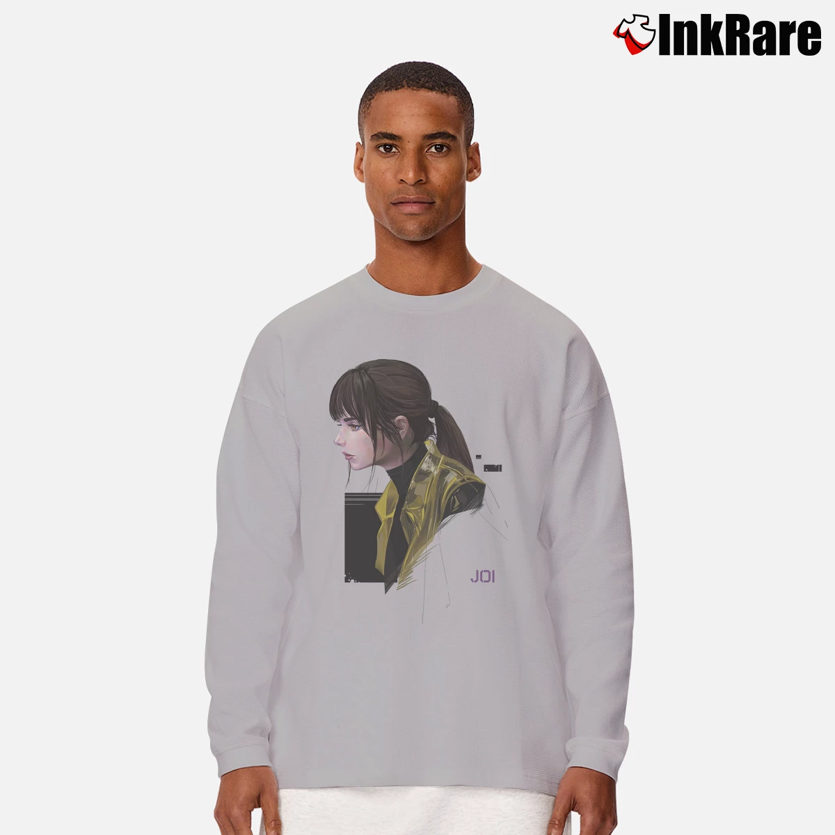 Ana De Armas Blade Runner Men’s Long-Sleeve Tee in sport grey – Versatile Layering Men’s Ana De Armas Blade Runner Long-Sleeve Shirt in sport grey | Sleek, Lightweight, Year-Round Wear