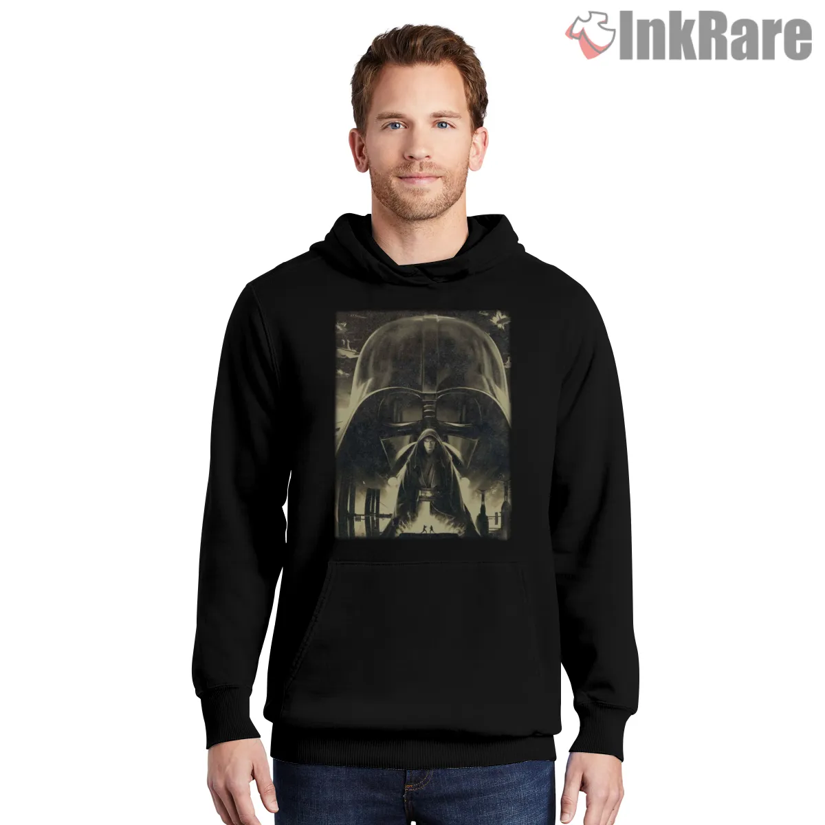 Anakin Skywalker Vintage Jedi Tribute Shirt on black hoodie for men graphic tee