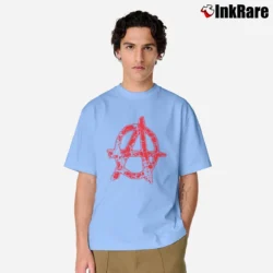 Men’s Anarchy Punk Graphic Classic T-Shirt in light blue | Soft, Breathable Everyday Wear