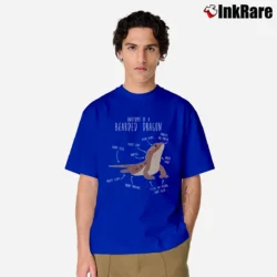 Men’s Anatomy Of A Bearded Dragon Lover Cute Pet Graphic Classic T-Shirt in royal blue | Soft, Breathable Everyday Wear