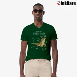 Men’s Anatomy Of A Bearded Dragon Lover Cute Pet Graphic V-Neck Tee in forest green | Sharp, Breathable, Everyday Staple