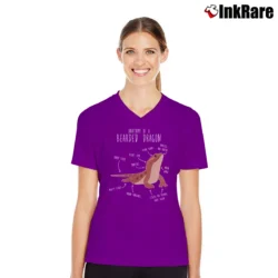 Women’s Anatomy Of A Bearded Dragon Lover Cute Pet Graphic V-Neck Tee in purple | Chic Neckline, Soft Texture