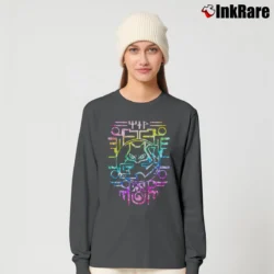 Women’s Ancient Mew Mirage Pokemon Movie Nostalgia Long-Sleeve Top in charcoal | Sleek, Versatile, All-Season