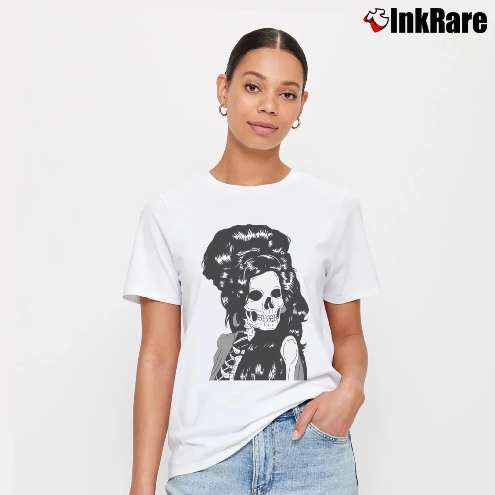 Women’s And Your Skull Amy Winehouse T-Shirt in white | Soft, Flattering Fit