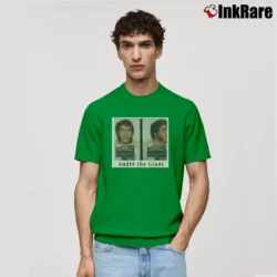 Men’s Andre The Giant Wrestler Mug Shot Classic T-Shirt in irish green | Soft, Breathable Everyday Wear