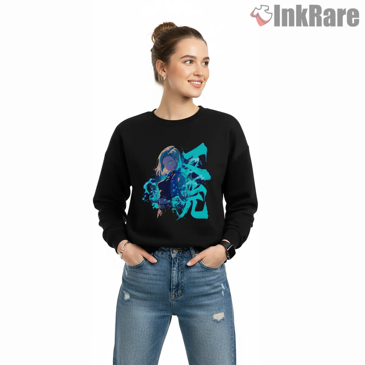 Android 18 Electric Blue Spirit Aura Shirt Android 18 Electric Blue Spirit Aura Shirt on graphic shirt for women graphic tee