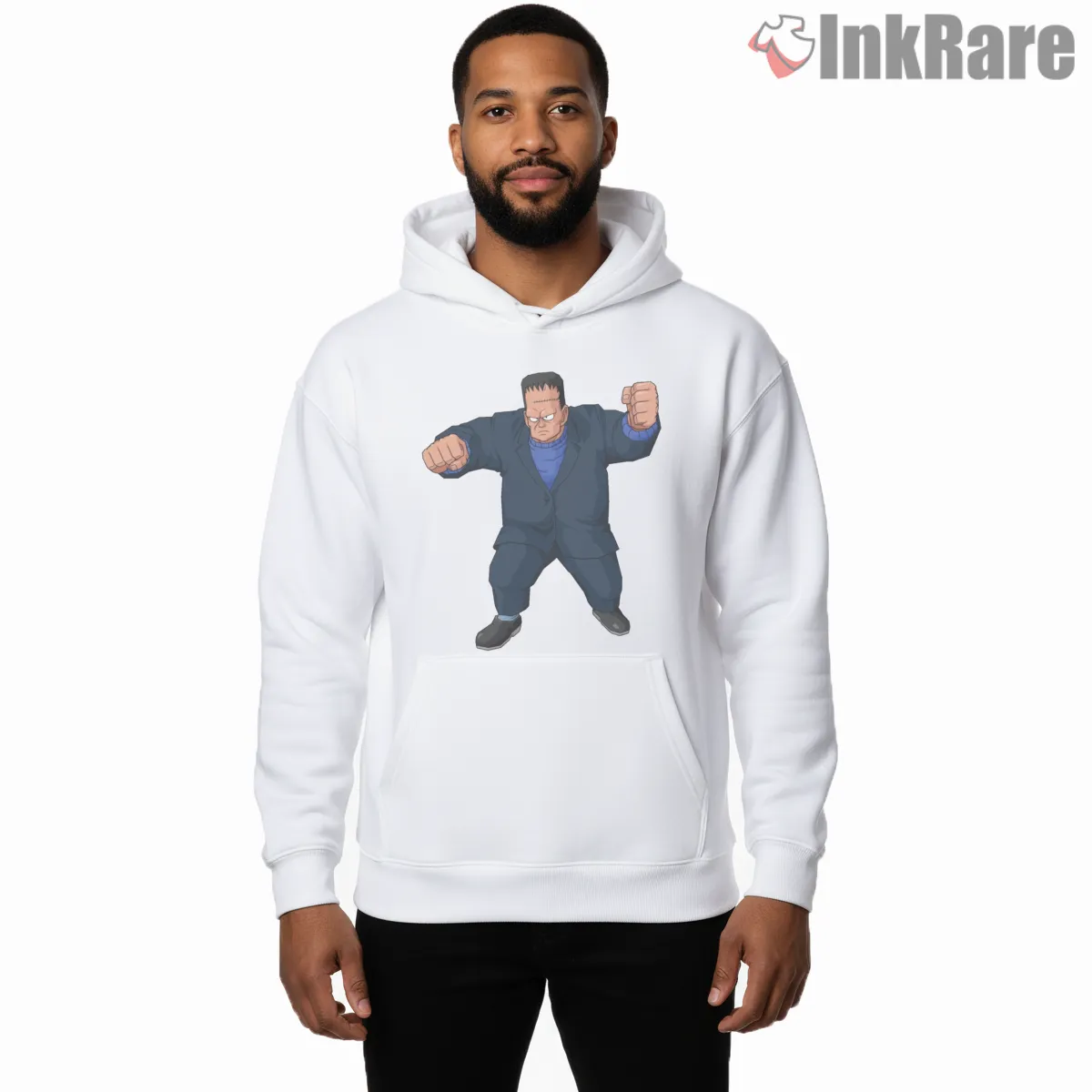 Android Gentle Giant Blue Suit Parody Shirt on white hoodie for men graphic tee