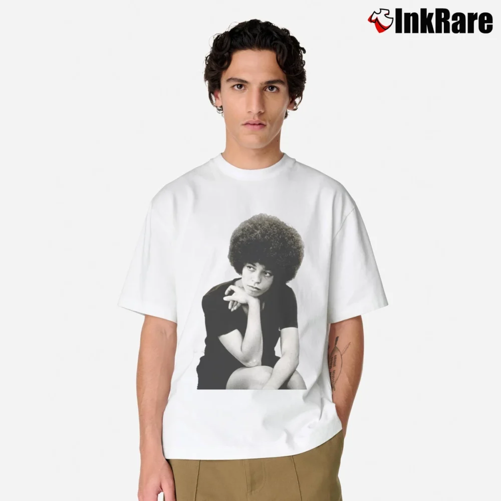 Men’s Angela Davis Photo Classic T-Shirt in white | Soft, Breathable Everyday Wear