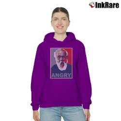 Women’s Angry Grandpa Meme Graphic Cozy Hoodie in purple | Warm, Structured, Stylish