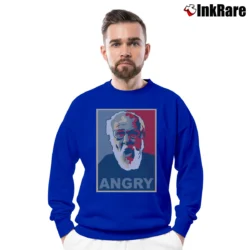 Men’s Angry Grandpa Meme Graphic Crewneck Sweatshirt in royal blue | Cozy Fabric, Clean Style