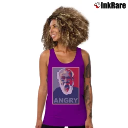 Women’s Angry Grandpa Meme Graphic Tank Top in purple | Lightweight, Movement-Friendly