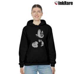 Women’s Angry Mickey Mouse Cozy Hoodie in black | Warm, Structured, Stylish
