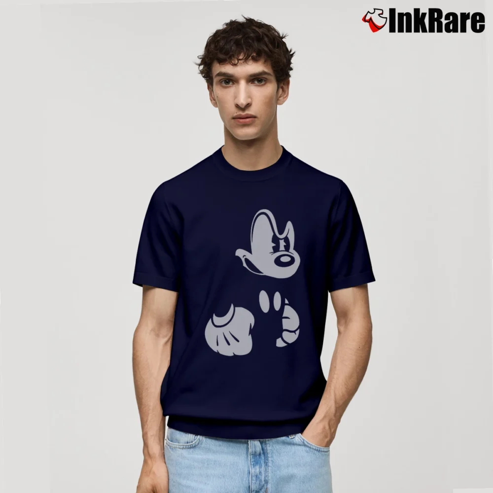 Men’s Angry Mickey Mouse Classic T-Shirt in navy | Soft, Breathable Everyday Wear