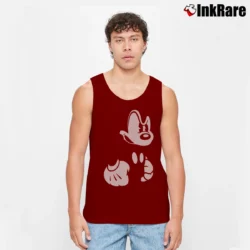 Men’s Angry Mickey Mouse Tank Top in maroon | Breathable, Active-Friendly Design