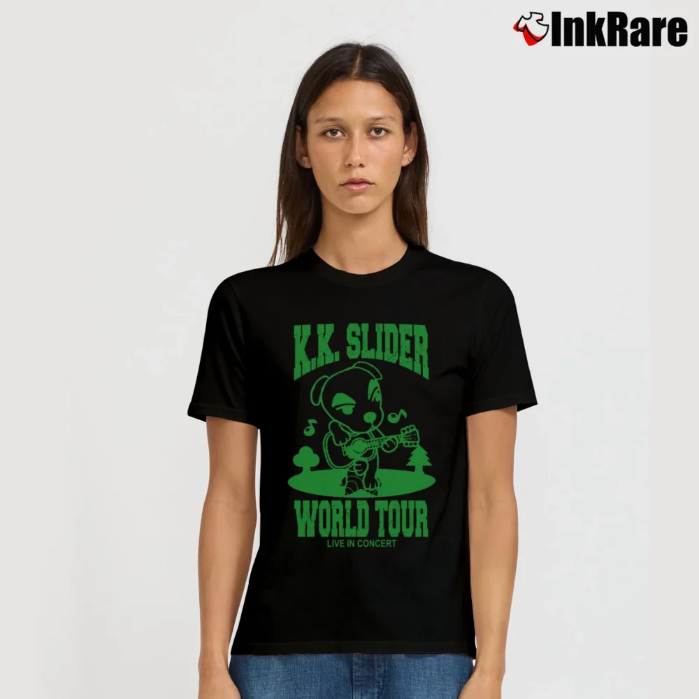 Women’s Animal Crossing K.k. Slider World Tour Signature T-Shirt in black | Soft, Flattering Fit