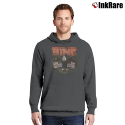 Men’s Anine Bing Designer Graphic Pullover Hoodie in charcoal | Cozy, Durable, Modern Fit