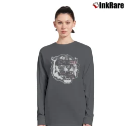 Women’s Anine Bing Lili Tiger Eyes Graphic Long-Sleeve Top in charcoal | Sleek, Versatile, All-Season