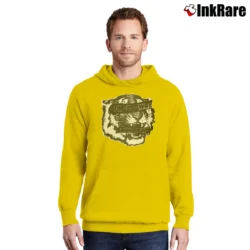 Men’s Anine Bing Lili Tiger Eyes Pullover Hoodie in yellow | Cozy, Durable, Modern Fit