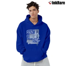 Men’s Anine Bing Paint It Bing Georgie Pullover Hoodie in royal blue | Cozy, Durable, Modern Fit