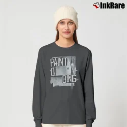 Women’s Anine Bing Paint It Bing Georgie Long-Sleeve Top in charcoal | Sleek, Versatile, All-Season