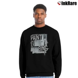 Men’s Anine Bing Paint It Bing Georgie Crewneck Sweatshirt in black | Cozy Fabric, Clean Style