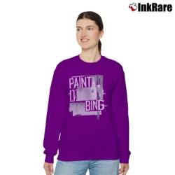 Women’s Anine Bing Paint It Bing Georgie Relaxed Sweatshirt in purple | Soft, Laid-Back Vibe