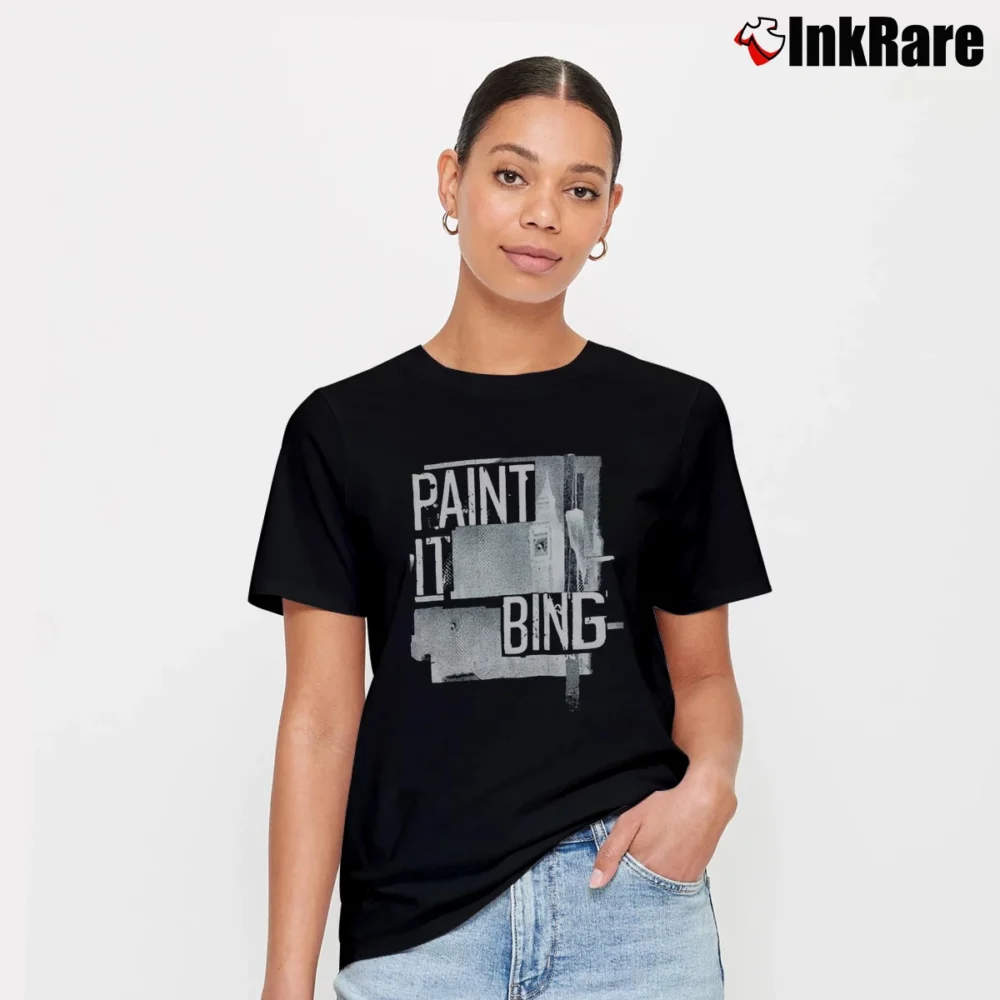 Women’s Anine Bing Paint It Bing Georgie Signature T-Shirt in black | Soft, Flattering Fit
