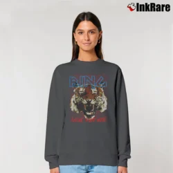 Women’s Anine Bing Tiger Graphic Relaxed Sweatshirt in charcoal | Soft, Laid-Back Vibe