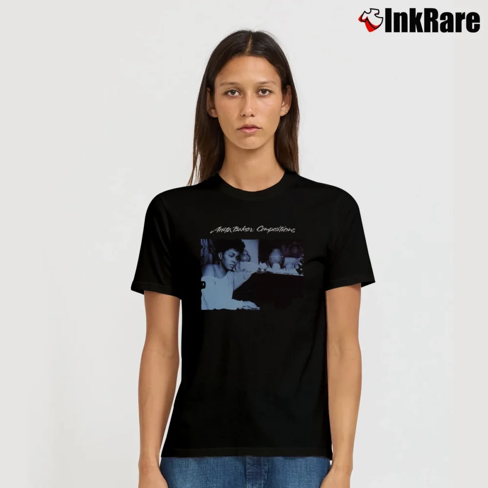 Women’s Anita Baker Compositions Sports Signature T-Shirt in black | Soft, Flattering Fit