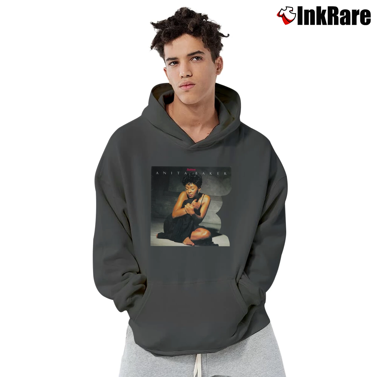 Men’s Anita Baker Rapture Album Soul Music Pullover Hoodie in charcoal | Cozy, Durable, Modern Fit