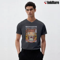 Men’s Annabelle There Is No Darkness But Ignorance V-Neck Tee in charcoal | Sharp, Breathable, Everyday Staple