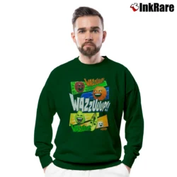 Men’s Annoying Orange What Is Up Funny Crewneck Sweatshirt in forest green | Cozy Fabric, Clean Style