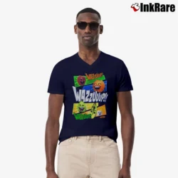 Men’s Annoying Orange What Is Up Funny V-Neck Tee in navy | Sharp, Breathable, Everyday Staple