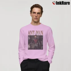 Men’s Ant - man Paul Rudd Avengers Marvel Movie Long-Sleeve Shirt in light pink | Sleek, Lightweight, Year-Round Wear