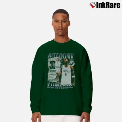 Men’s Anthony Edwards Newspaper Headlines Long-Sleeve Shirt in forest green | Sleek, Lightweight, Year-Round Wear