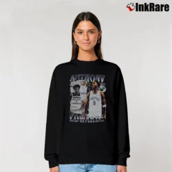 Women’s Anthony Edwards Newspaper Headlines Relaxed Sweatshirt in black | Soft, Laid-Back Vibe
