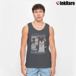 Men’s Anthony Edwards Newspaper Headlines Tank Top in charcoal | Breathable, Active-Friendly Design