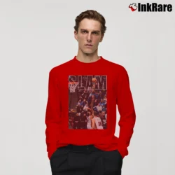 Men’s Anthony Edwards Slam Long-Sleeve Shirt in red | Sleek, Lightweight, Year-Round Wear