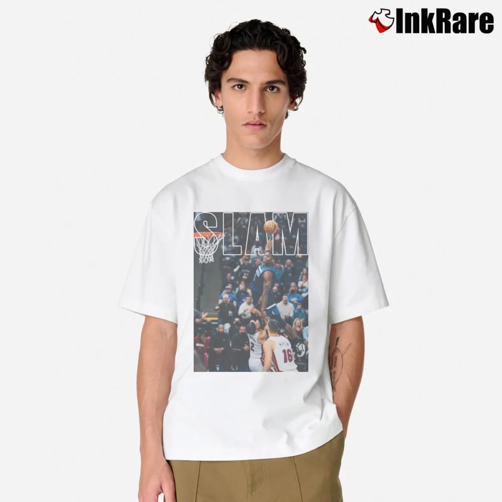 Men’s Anthony Edwards Slam Classic T-Shirt in white | Soft, Breathable Everyday Wear