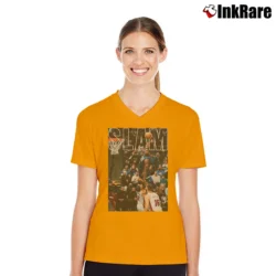 Women’s Anthony Edwards Slam V-Neck Tee in orange | Chic Neckline, Soft Texture