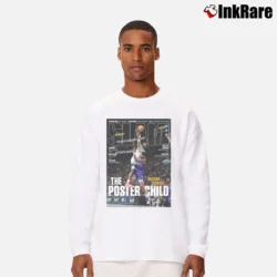 Men’s Anthony Edwards The Poster Child Long-Sleeve Shirt in white | Sleek, Lightweight, Year-Round Wear