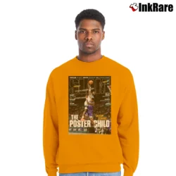Men’s Anthony Edwards The Poster Child Crewneck Sweatshirt in orange | Cozy Fabric, Clean Style