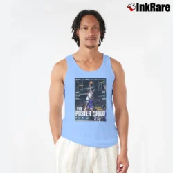 Men’s Anthony Edwards The Poster Child Tank Top in light blue | Breathable, Active-Friendly Design