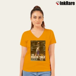 Women’s Anthony Edwards The Poster Child V-Neck Tee in orange | Chic Neckline, Soft Texture