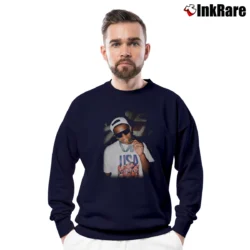 Men’s Anthony Edwards USA Gold Medal Crewneck Sweatshirt in navy | Cozy Fabric, Clean Style