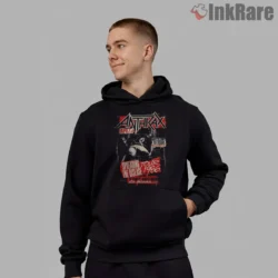Anthrax Spreading The Disease Tour Poster Shirt on black hoodie for men graphic tee