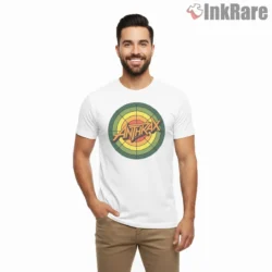 Anthrax Target Logo Thrash Bullseye Shirt on white short sleeve shirt for men graphic tee