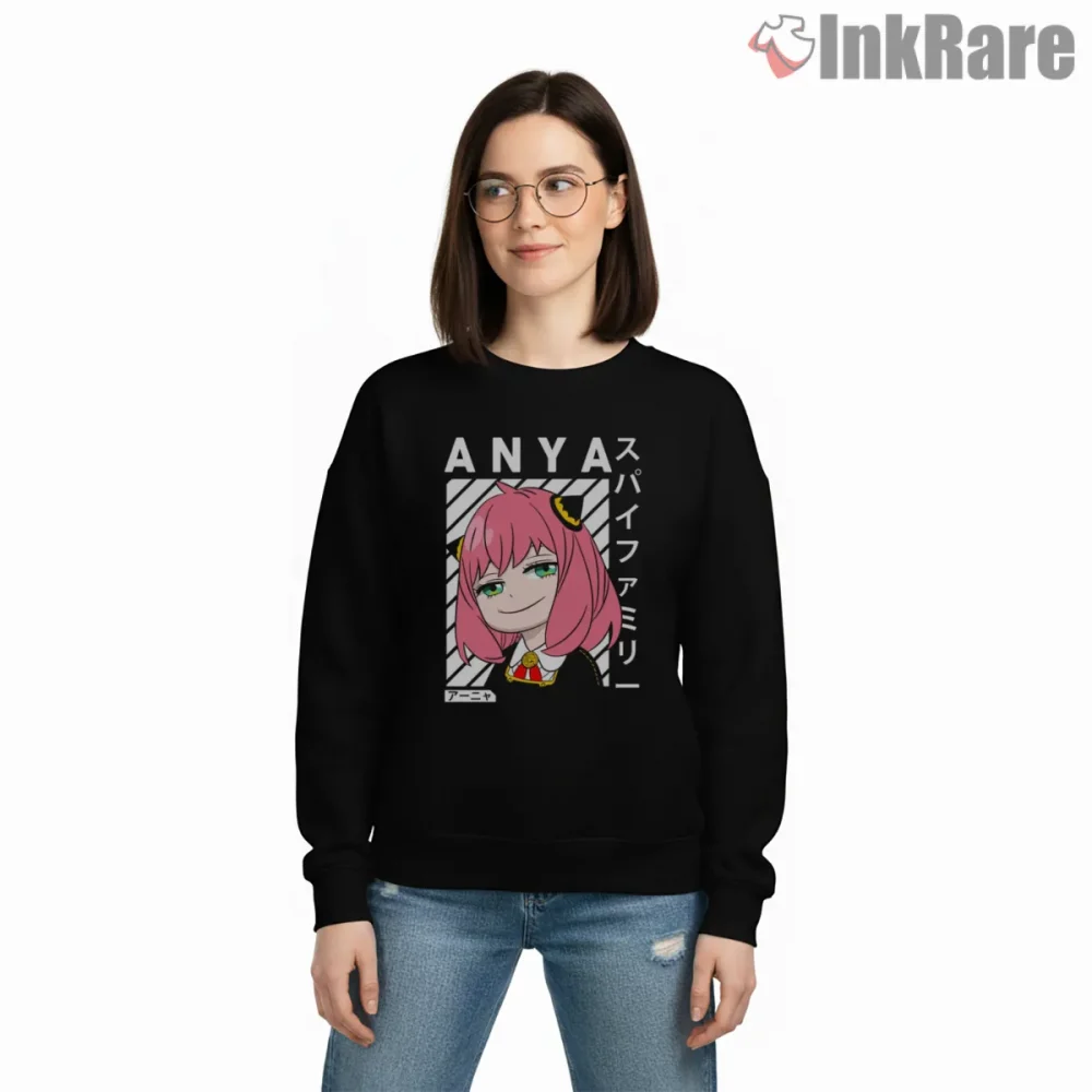 Anya Forger Minimal Manga Portrait Cute Anime Shirt on graphic shirt for women graphic tee