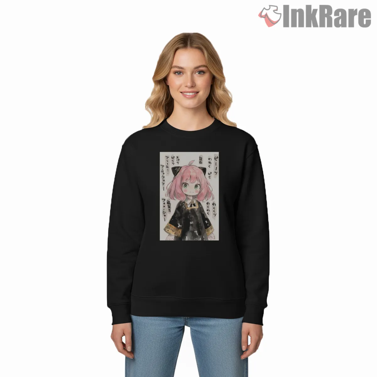 Anya Forger Traditional Ink Wash Art Anime Shirt on graphic shirt for women graphic tee
