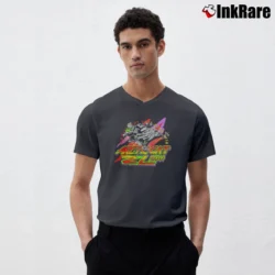 Men’s Arctic Cat ZL500 Snowmobile 90s V-Neck Tee in charcoal | Sharp, Breathable, Everyday Staple